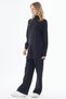 Sewn Detailed Rayon Double Suit Black - 3