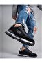 Men's Daily Parachute Material Sneaker Shoes Colorful Non-Slip Thick Sole-Black - 3