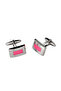 Pink & Chrome Cufflinks/ Connection 18 - 4