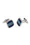 Blue & Chrome Cufflinks/ Connection 27 - 4