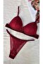 Lace Covered Stylish Underwear Set Without Underwire - Brode Set