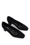 Women's Textile Black Heeled Shoes - 2