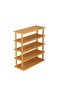 Natural Bamboo Storage Shelf, 4/5/6 Tier Optional Freestanding Organizer, Multifunctional Open Shelving Unit for Kitchen, Bathroom, Living Room, Entryway - 2