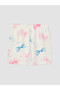 Özmarka New Season Ecru Printed Girls' Shorts Pajama Set - 6