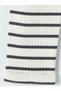 Vizyon New Season Ecru Striped Baby Boy Sweatpants 2-Piece Set - 6