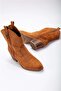Women's Nioverra Tan Suede 5 cm Heeled Western Boots - 3