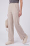 Beige Wide-Leg Pleated Women's Trousers - 94688 - 2