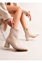 Ayuka Women's Pointed Toe Thick Heeled Stylish Ankle Boots – Modern Design Heel Height 6 cm - 2