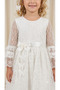 Sronaki̇ds Girls' Dress, Knee-Length Model, Sequined, Lace, Buckle, Holiday Dress, White Color, Girls' Dress - 2