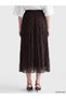 Brown Elastic Waist Leopard Patterned Pleated Skirt - 4