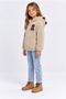 Girl's Plush Cardigan Hooded Zippered Teddy Bear Embroidered Soft Warm Coat Ak4128 - 3