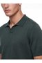 Ozmarka New Season Green Short Sleeve Polo Collar Men's Knitwear Sweater - 3