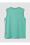 Ozmarka New Season Turquoise Printed Boys' Undershirt 2-Pack - 4