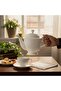Coffee Teapot with Lid, Classic Design Arabic Coffee Serving, Traditional Style, With Fitted Lid, Majlis & Ramadan Use, White Ceramic Body