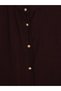 Vizyon New Season Brown Judge Collar Textured Women's Shirt Tunic - 7