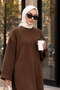 Bearded Soft Knitwear Dress Tsd260303 Brown - 2
