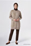 Leopard Patterned Knitwear Tunic Beige - 2