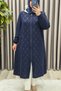 Women's Clothing Plus Size Zippered Star Patterned Jacquard Printed Cap - 6