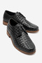 Louis Men's Wooden Heel Handmade Lace-Up Loafer Classic Shoes