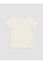 Vizyon New Season Yellow Lace Detailed Girls' T-Shirt, Pack of 2 - 4