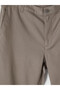 Özmarka New Season Brown Regular Fit Gabardine Men's Chino Trousers - 7