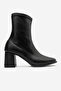 James Women's Black Faux Leather Stretch Zipper Boots - 2