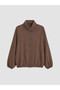 Ozmarka New Season Brown Stand Collar Women's Jacket - 5