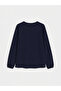 Özmarka New Season Navy Blue Tie Collar Embroidered Blouse - 6