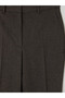 Ozmarka New Season Brown Regular Fit Patterned Women's Trousers - 7