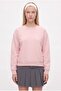 Women's New Cozy Fleece Basic Crew Neck Cotton Knitted Pink Sweatshirt - 6