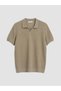 Peak New Season Beige Polo Collar Men's Knitwear T-Shirt - 5