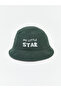 Vizyon New Season Green Text Embroidered Baby Boy Bucket Hat