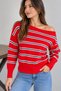 Women's Trend Degaje Collar Striped Sweater