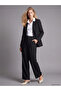 Lcw Vision Black Loose Fit Women's Pleated Fabric Trousers