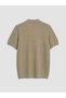 Peak New Season Beige Polo Collar Men's Knitwear T-Shirt - 6