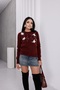 Pearl Sweater with Butterfly Lace Accessories