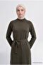 Basic Knitwear Dress Khaki - 3
