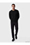 Özmarka New Season Black Crew Neck Regular Fit Men's Knitwear Sweater - 2