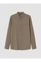 Özmarka New Season Beige Regular Fit Men's Shirt - 5