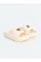 Vizyon New Season Beige Teddy Bear Figured Girls' Slippers