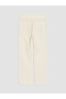 Vizyon New Season White Regular Fit Linen Look Men's Trousers - 2