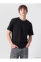 Peak New Season Black Crew Neck Combed Cotton Men's T-Shirt