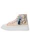 Women's Vegan Beige Thick Sole High Sneakers - Little Eyes Big Feelings Design