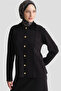 Fur Collared Knitwear Set Black - 3