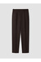 Özmarka New Season Brown Regular Fit 100% Linen Men's Trousers - 5