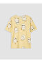 Vizyon New Season Yellow Pouch Chick Printed Women's Shorts Pajama Set - 8
