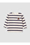 Navy Blue Striped Baby Boy Tracksuit Set - 4