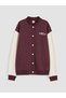 Vizyon New Season Plum College Collar Nyc Printed Girls' Jacket - 4