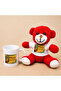 4-Piece Plush Bear and Mug Gift Set – Red Bear with Happy Birthday Printed T-Shirt, Porcelain Mug, Birthday Gift, Plush Bear Mug - 2