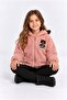 Girl's Plush Cardigan Hooded Zippered Teddy Bear Embroidered Soft Warm Coat Ak4128 - 4
